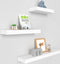 Zwevende planken, set van 3 houten wandmontageplanken voor woonkamer, slaapkamer, kinderkamer, badkamer, keuken, kantoor - Wit