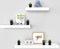 Zwevende planken, set van 3 houten wandmontageplanken voor woonkamer, slaapkamer, kinderkamer, badkamer, keuken, kantoor - Wit