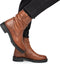 PS Poelman DUNGABALL - Dames enkellaarzen - Chunky zool 3.5 cm - Cognac
