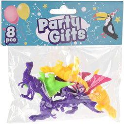 Uitdeelcadeautjes Gekleurde Dino, 8st.