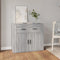 vidaXL - Dressoir - 80x33x70 - cm - bewerkt - hout - grijs - sonoma - eikenkleurig