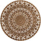 PTMD Willian Brown MDF Round Wallpanel Carved S