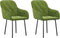 vidaXL - Eetkamerstoelen - 2 - st - fluweel - lichtgroen