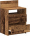 vidaXL - Nachtkastje - met - 2 - lades - 40x33x60 - cm - oud - houtkleurig