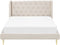 FORBACH - Tweepersoonsbed - Beige - 140 x 200 cm - Fluweel