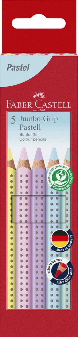 Faber-Castell kleurpotloden -Jumbo Grip - pastel kleuren - 5 stuks - FC-110991