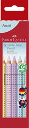 Faber-Castell kleurpotloden -Jumbo Grip - pastel kleuren - 5 stuks - FC-110991