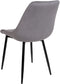 MARIBEL - Eetkamerstoel - Grijs - Fluweel