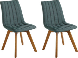 CALGARY - Eetkamerstoel set van 2 - Groen - Polyester