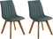 CALGARY - Eetkamerstoel set van 2 - Groen - Polyester