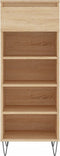 vidaXL - Schoenenkast - 40x36x105 - cm - bewerkt - hout - sonoma - eikenkleurig