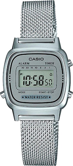 Casio Vintage Mini LA670WEM-7EF Dameshorloge - Quartz - 25 mm - Zilverkleurig