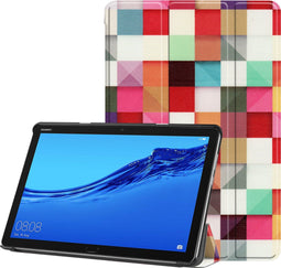 iMoshion Tablet Hoes Geschikt voor Huawei MediaPad M5 Lite 10.1 inch - iMoshion Design Trifold Bookcase - Meerkleurig /Various Colors