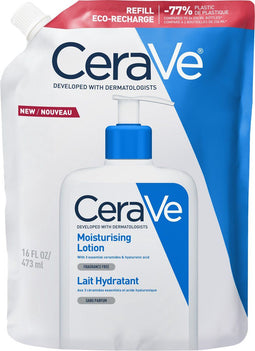 CeraVe Hydraterende melk - Navulling - 3 essentiële ceramiden en hyaluronzuur - 473ml