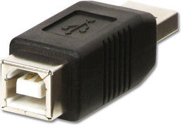 Lindy 71231 - USB 2.0 Adapter - USB-A 2.0 stekker naar USB 2.0 bus B - Zwart