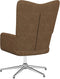 vidaXL Relaxstoel met voetenbank stof taupe