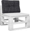 vidaXL - Palletkussen - ruitpatroon - 60x40x12 - cm - stof - zwart