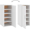 vidaXL - Schoenenkast - 32x35x70 - cm - bewerkt - hout - wit