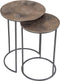 Richmond Bijzettafel Tulum Set Van 2 Brushed Goud