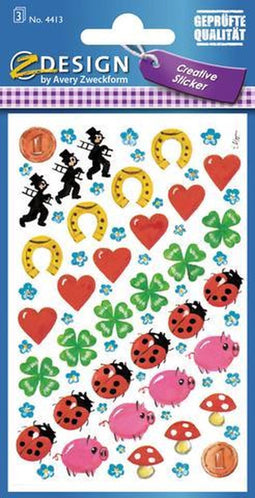 Avery Stickers Geluk Junior 7,6 X 12 Cm Papier 102 Stickers