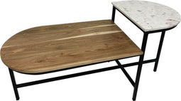 The Bobby-salontafel-acacia en marmer
