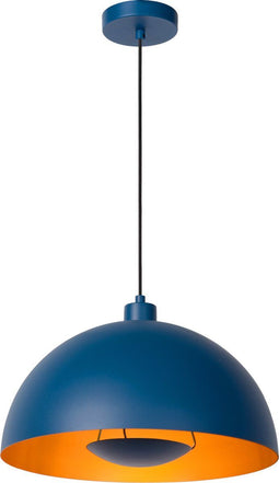 Lucide SIEMON - Hanglamp - Ø 40 cm - Dimbaar - Blauw