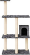vidaXL - Kattenmeubel - met - sisal - krabpalen - 119 - cm - donkergrijs
