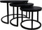 Salontafel District - ø65xø50xø40 - zwart - mangohout/ijzer - set van 3