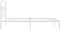 vidaXL - Bedframe - met - hoofdbord - metaal - wit - 107x203 - cm