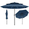 Coast Parasol - 3-laagse terrasparasol met solar LED - Ø313 x 248 cm - Donkerblauw