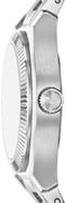 Emporio Armani Dames Horloge - Polshorloge 32 mm - Zilverkleurig met diepblauwe wijzerplaat
