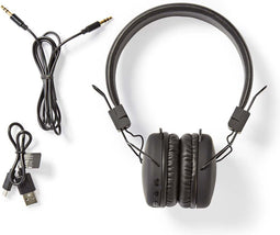 Nedis HPBT1100BK - Bluetooth hoofdtelefoon - Draadloos - Zwart