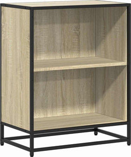 vidaXL - Boekenkast - 60x35x76 - cm - bewerkt - hout - sonoma - eikenkleurig