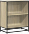 vidaXL - Boekenkast - 60x35x76 - cm - bewerkt - hout - sonoma - eikenkleurig
