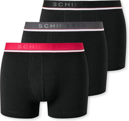 Schiesser 95/5 - 3-pack Shorts Heren Onderbroek - Zacht en comfortabel - Zwart (3-pack)