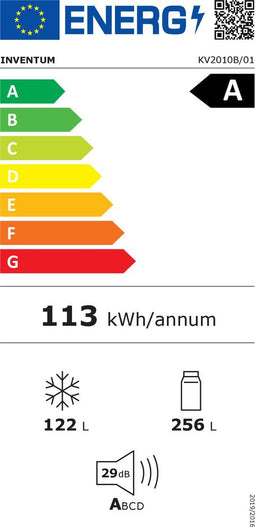 Inventum KV2010B - Koel-vriescombinatie - A energieklasse - 378 liter
