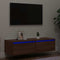 vidaXL - Tv-meubel - LED-verlichting - 100X35,5x25 - cm - bruin - eikenkleur