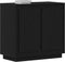 vidaXL - Sideboard - Zwart - Eiken - 80x34x75 - cm - Gelaagd - Hout