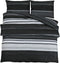 vidaXL - Dekbedovertrekset - 155x220 - cm - katoen - zwart - en - wit