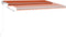 vidaXL - Luifel - automatisch - met - LED - windsensor - 450x350 - cm - oranje - bruin