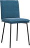 vidaXL - Eetkamerstoelen - 2 - st - fluweel - blauw