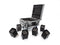 HQ-Power Flightcase met 6 led-vloerspots, 4 x 12 W RGBAW+UV led, oplaadbare batterij, geschikt voor podia, evenementen en als trussverlichting