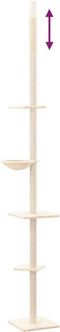 vidaXL - Kattenmeubel - vloer - tot - plafond - 263,5-289,5 - cm - crèmekleurig