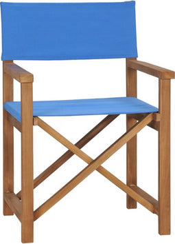 vidaXL - Regisseursstoel - massief - teakhout - blauw