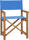 vidaXL - Regisseursstoel - massief - teakhout - blauw