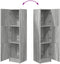 vidaXL - Hoge - kast - Grijs - Sonoma - 31,5x32x124 - cm - Geengineerd - hout