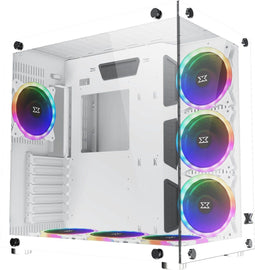 Xigmatek Aquarius Plus v2 - Mid-tower PC-behuizing - 7x120mm LED ARGB - Wit