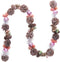 Christmas Kerstkrans Wit Roze Plastic Foam Ananas 150 Cm