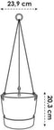 Elho Greenville Hangschaal 24 - Hangpot voor Buiten - 100% Gerecycled Plastic - Ø 23.5 x H 20.5 cm - Blad groen