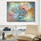 Kunst & Decoratie - Scratch Art Decoratief Canvas Schilderij - Veelkleurig Ontwerp - Ideale Woonaccessoire, Afmeting 70x100x3 cm